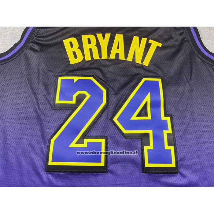 Maglia Los Angeles Lakers Kobe Bryant #24 Citta 2024-25 Viola